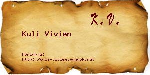 Kuli Vivien névjegykártya
